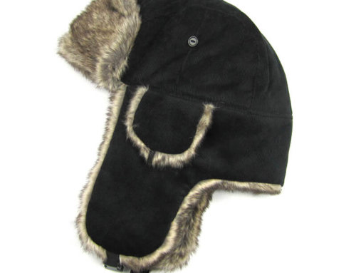 Unisex Sherpa Lined Dark Berry Trapper Hat